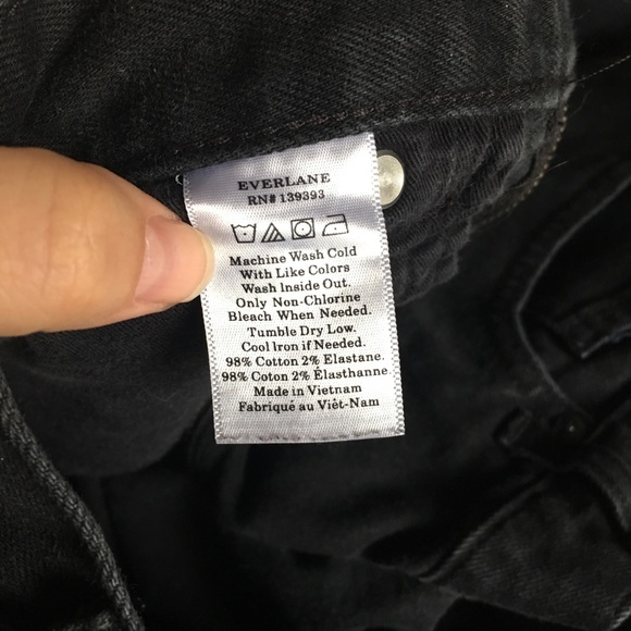 Everlane Modern Boyfriend Jeans Black 32 Straight - Picture 3 of 8